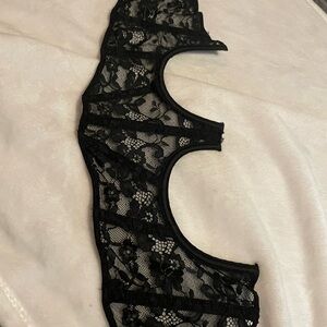 Zara Black Floral Lace Cutout Bralette
